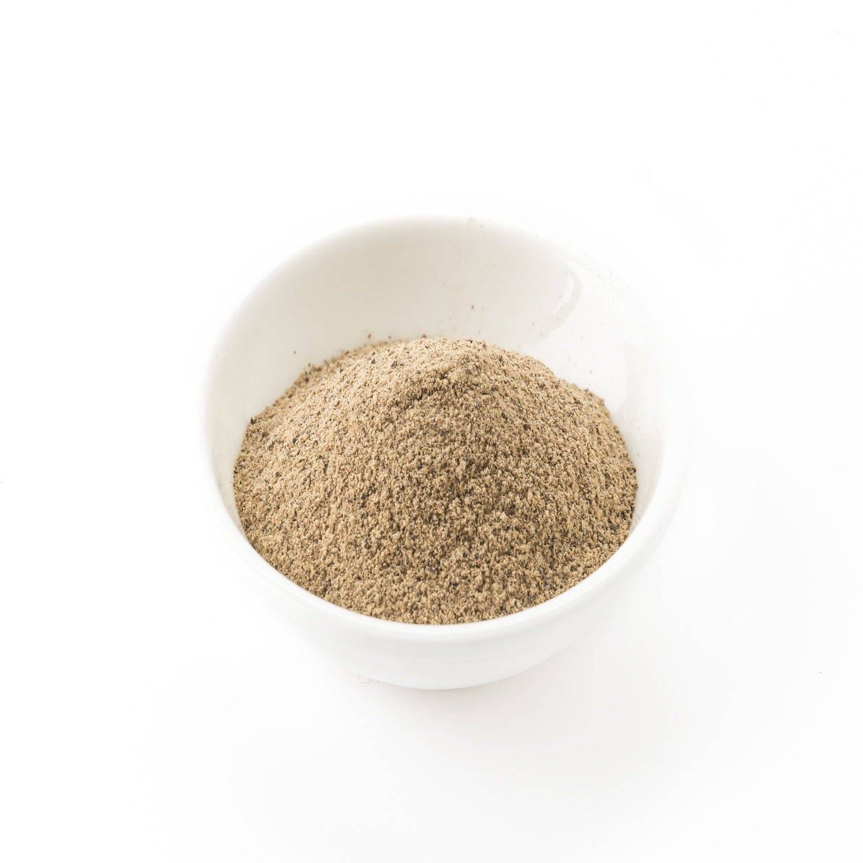 pepper powder on white background